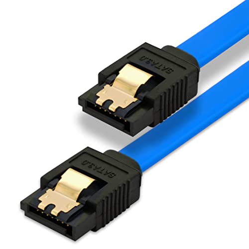 BIGtec 0,2m SATA Kabel S-ATA III Datenkabel Anschlusskabel blau HDD SSD 6GBit/s Stecker L-Type/L-Type 20cm vergoldet gerade/gerade serial ATA Verriegelung SATA-3 von BIGtec