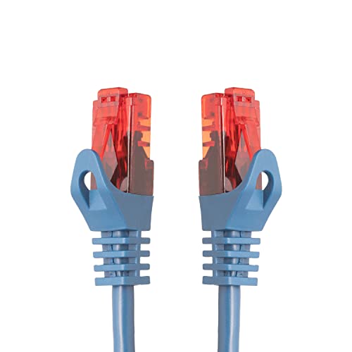 BIGtec 0,5m LAN Kabel Netzwerkkabel Patchkabel High Speed Ethernet blau kompatibel zu Cat 5 Cat 6 Cat 7 Cat 8 Switch Router Modem Patchpannel Access Point Patchfelder von BIGtec