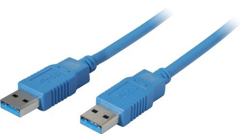 BIGtec 0,5m USB 3.0 Kabel Anschlußkabel Verbindungskabel High Speed Kabel A/A A Stecker - A Stecker A(M) - A(M) ST/ST Kabelfarbe blau , Kabel ist abwärts kompatibel , Datenübertragung bis zu 5 GBit/s , USB 3.0 , 3.0 USB Kabel Anschl. 0,50m 0,5 m Druckerkabel Drucker Kabel von BIGtec