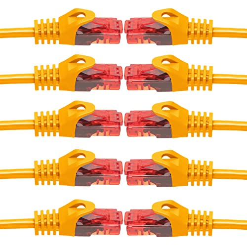 BIGtec - 10 Stück - 1,5m Gigabit Netzwerkkabel Patchkabel Ethernet LAN DSL Patch Kabel orange (2x RJ-45 Anschluß, CAT.5e, kompatibel zu CAT.6 CAT.6a CAT.7) 1,5 Meter von BIGtec