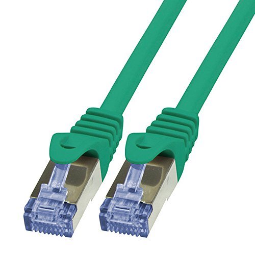 BIGtec LAN Kabel 15m Netzwerkkabel Ethernet Internet Patchkabel CAT.6a grün Gigabit SFTP doppelt geschirmt für Netzwerke Modem Router Switch 2 x RJ45 kompatibel zu CAT.5 CAT.6 CAT.7 Stecker von BIGtec