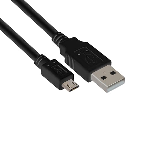 BIGtec 1m micro USB Kabel USB-A auf Mico-B-USB 2.0-Kabel Datenkabel Ladekabel Handy Smartphone Tablet schwarz kompatibel mit einigen Samsung Huawei Nexus Modellen Kindle Xbox PS4 Power-bank von BIGtec