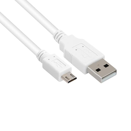 BIGtec 1m micro USB Kabel USB-A auf Mico-B-USB 2.0-Kabel Datenkabel Ladekabel Handy Smartphone Tablet weiß kompatibel mit einigen Samsung Huawei Nexus Modellen Kindle Xbox PS4 Power-bank von BIGtec