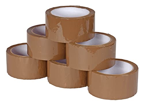 BIGtec 24 Rollen Paketklebeband Klebeband Packband Paketband Verpackungsband Kartonband Standard 66m lang 48mm breit braun Verpackungsmaterial für Pakete und Karton von BIGtec