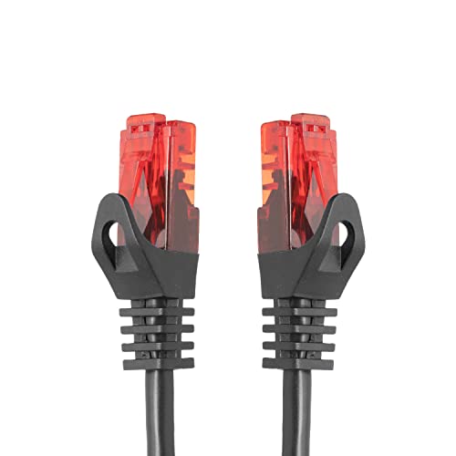 BIGtec 3m LAN Kabel Netzwerkkabel Patchkabel Ethernet 2 x RJ45 Stecker High Speed schwarz kompatibel zu Cat.5 Cat.6 Cat.7 Cat.8 Switch Router Modem Patchpanel Access Point Patchfeld von BIGtec