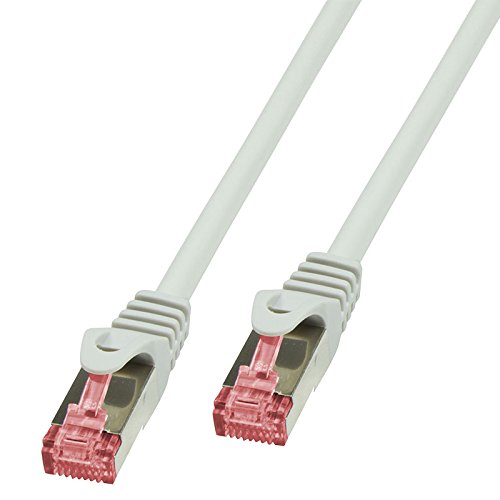 BIGtec LAN Kabel 3m Netzwerkkabel Ethernet Internet Patchkabel CAT.6 grau Gigabit SFTP doppelt geschirmt für Netzwerke Modem Router Switch 2 x RJ45 kompatibel zu CAT.5 CAT.6a CAT.7 Stecker von BIGtec