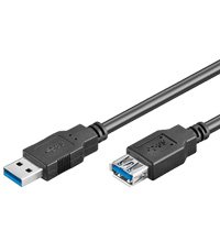 BIGtec 3m USB 3.0 Kabel Verlängerung Verlängerungskabel High Speed Kabel A/A A Stecker - A Buchse A(M) - A(B) ST/BU Kabelfarbe schwarz von BIGtec