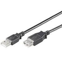 BIGtec 3m USB Verlängerung Kabel Verlängerungskabel A/A Stecker - Buchse St/St A Stecker an A Buchse schwarz, doppelt geschirmt von BIGtec