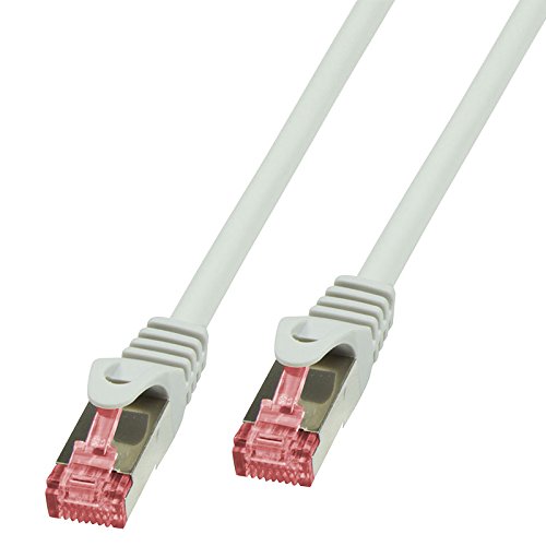 BIGtec LAN Kabel 5m Netzwerkkabel Ethernet Internet Patchkabel CAT.6 grau Gigabit SFTP doppelt geschirmt für Netzwerke Modem Router Switch 2 x RJ45 kompatibel zu CAT.5 CAT.6a CAT.7 Stecker von BIGtec