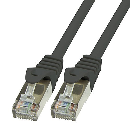 BIGtec LAN Kabel 5m Netzwerkkabel Ethernet Internet Patchkabel CAT.5 schwarz Gigabit SFTP doppelt geschirmt für Netzwerke Modem Router Switch 2 x RJ45 kompatibel zu CAT.6 CAT.6a CAT.7 Stecker von BIGtec