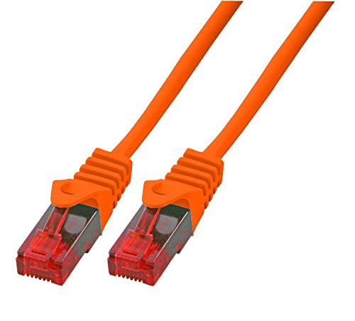 BIGtec LAN Kabel 7,5m Netzwerkkabel Ethernet Internet Patchkabel CAT.6 orange Gigabit für Netzwerke Modem Router Switch 2 x RJ45 kompatibel zu CAT.5 CAT.6a CAT.7 Stecker von BIGtec