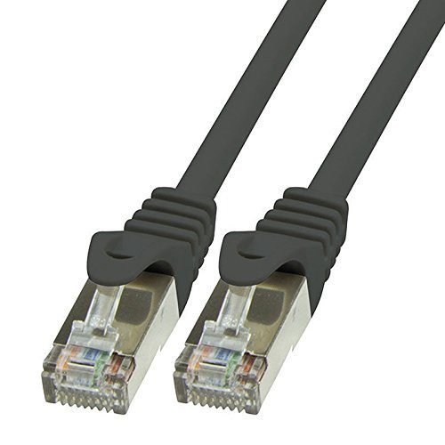 BIGtec LAN Kabel 7,5m Netzwerkkabel Ethernet Internet Patchkabel CAT.5 schwarz Gigabit SFTP doppelt geschirmt für Netzwerke Modem Router Switch 2 x RJ45 kompatibel zu CAT.6 CAT.6a CAT.7 Stecker von BIGtec