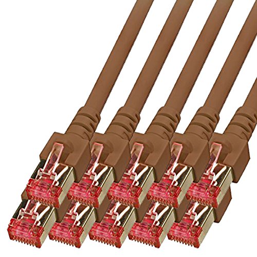 BIGtec Lan Kabel 10 Stück 3m Netzwerkkabel Ethernet Internet Patchkabel CAT.6 braun Gigabit SFTP doppelt geschirmt für Netzwerke Modem Router Switch 2 x RJ45 kompatibel zu CAT.5 CAT.6a CAT.7 Stecker BIGtec Lan Kabel 10 Stück 3m Netzwerkkabel Ethernet Internet Patchkabel CAT.6 braun Gigabit SFTP doppelt geschirmt für Netzwerke Modem Router Switch 2 x RJ45 kompatibel zu CAT.5 CAT.6a CAT.7 Stecker von BIGtec