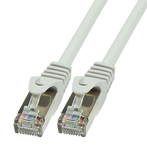 BIGtec LAN Kabel 10m Netzwerkkabel Ethernet Internet Patchkabel CAT.5 grau Gigabit SFTP doppelt geschirmt für Netzwerke Modem Router Switch 2 x RJ45 kompatibel zu CAT.6 CAT.6a CAT.7 Stecker von BIGtec