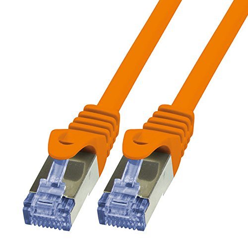 BIGtec LAN Kabel 15m Netzwerkkabel Ethernet Internet Patchkabel CAT.6a orange Gigabit SFTP doppelt geschirmt für Netzwerke Modem Router Switch 2 x RJ45 kompatibel zu CAT.5 CAT.6 CAT.7 Stecker von BIGtec