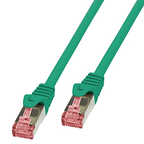 BIGtec LAN Kabel 50m Netzwerkkabel Ethernet Internet Patchkabel CAT.6 grün Gigabit SFTP doppelt geschirmt für Netzwerke Modem Router Switch 2 x RJ45 kompatibel zu CAT.5 CAT.6a CAT.7 Stecker von BIGtec