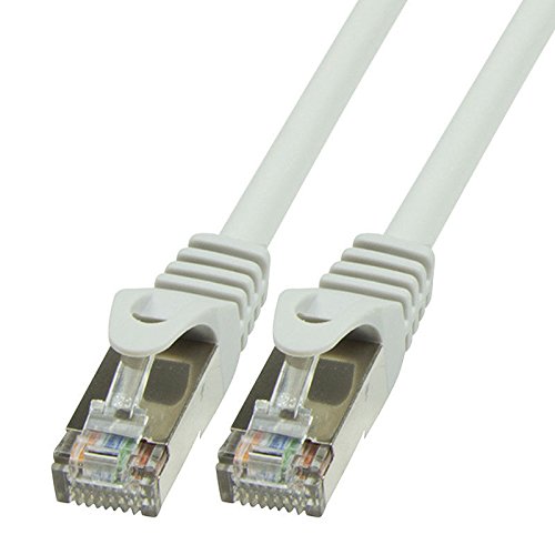 BIGtec LAN Kabel 5m Netzwerkkabel Ethernet Internet Patchkabel CAT.5 grau Gigabit SFTP doppelt geschirmt für Netzwerke Modem Router Switch 2 x RJ45 kompatibel zu CAT.6 CAT.6a CAT.7 Stecker von BIGtec