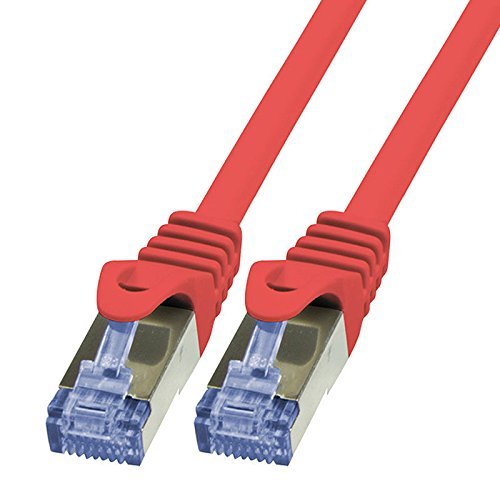 BIGtec LAN Kabel 5m Netzwerkkabel Ethernet Internet Patchkabel CAT.6a rot Gigabit SFTP doppelt geschirmt für Netzwerke Modem Router Switch 2 x RJ45 kompatibel zu CAT.5 CAT.6 CAT.7 Stecker von BIGtec