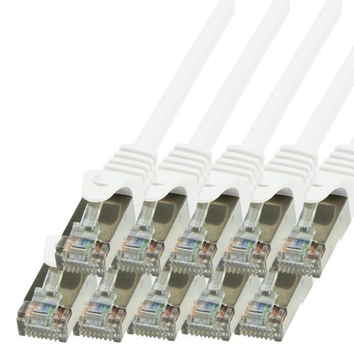 BIGtec Lan Kabel 10 Stück 0,5m Netzwerkkabel Ethernet Internet Patchkabel CAT.5 weiß Gigabit Geschwindigkeit für Netzwerke Modem Router Switch 2 x RJ45 kompatibel zu CAT.6 CAT.6a CAT.7 Stecker BIGtec Lan Kabel 10 Stück 0,5m Netzwerkkabel Ethernet Internet Patchkabel CAT.5 weiß Gigabit Geschwindigkeit für Netzwerke Modem Router Switch 2 x RJ45 kompatibel zu CAT.6 CAT.6a CAT.7 Stecker von BIGtec