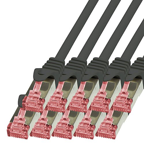 BIGtec Lan Kabel 10 Stück 0,5m Netzwerkkabel Ethernet Internet Patchkabel CAT.6 schwarz Gigabit SFTP doppelt geschirmt für Netzwerke Modem Router Switch kompatibel zu CAT.5 CAT.6a CAT.7 Stecker BIGtec Lan Kabel 10 Stück 0,5m Netzwerkkabel Ethernet Internet Patchkabel CAT.6 schwarz Gigabit SFTP doppelt geschirmt für Netzwerke Modem Router Switch kompatibel zu CAT.5 CAT.6a CAT.7 Stecker von BIGtec