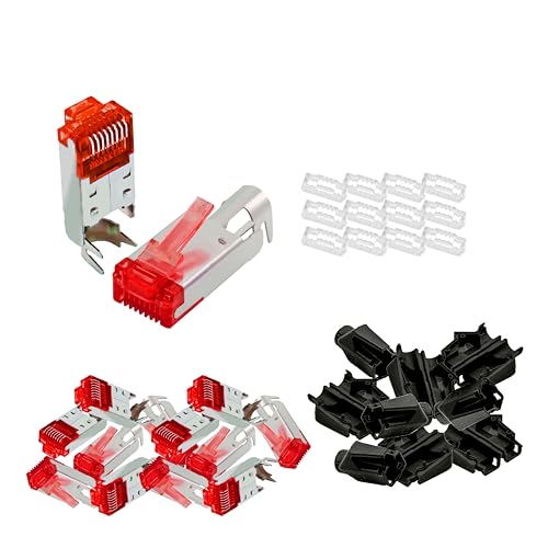 BIGtec RJ45 Stecker Netzwerkstecker 10 Stück Hirose TM21 schwarz Hochgeschwindigkeits Verbindung für Gigabit Ethernet 1000BASE-T und Fast Ethernet 100BASE-TX AWG 24-27 von BIGtec