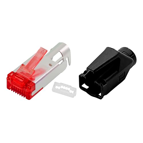 BIGtec RJ45 Stecker Netzwerkstecker 2 Stück Hirose TM21 schwarz Hochgeschwindigkeits Verbindung für Gigabit Ethernet 1000BASE-T und Fast Ethernet 100BASE-TX AWG 24-27 von BIGtec