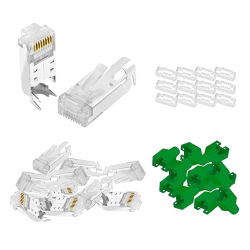 BIGtec RJ45 Stecker Netzwerkstecker 25 Stück Hirose TM11 grün Hochgeschwindigkeits Verbindung für Fast Ethernet 100BASE-TX AWG 26-27 von BIGtec