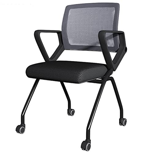 BIHOME Rolling Foldable Office Stuhl mit ergonomischer Rückenlehne, atmungsaktives, gepolstert,Grau,46cm(18") von BIHOME