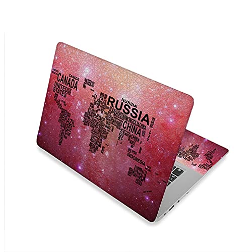 BIJIHUA Folie Laptop SkinWeltkarte Laptop Aufkleber 17"Vinyl Notebook Skin 15,6" 15"Aufkleber 12" 14"Computer Aufkleber Abdeckung Für Macbook/Asus/Hp/Lenovo von BIJIHUA