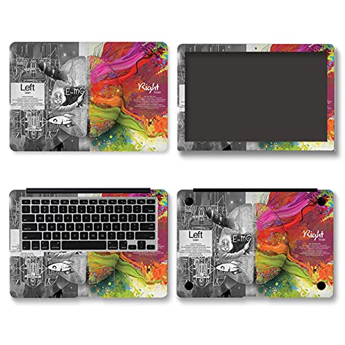 BIJIHUA Folie Sticker Skin Laptop Film Brain Cover Laptop Aufkleber Laptop Skin 12/13/14/15/17-Zoll-Kunst Aufkleber Laptop Dekoration von BIJIHUA