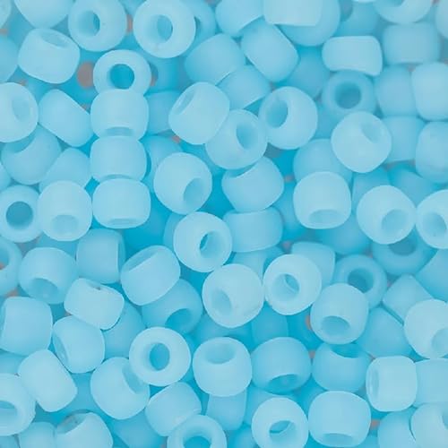 10 g TOHO Round Seed Beads Rocailles Japan Glass, size 11/0, Ceylon Frosted Aqua # 143F von BIJOUX COMPONENTS