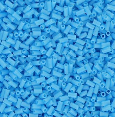 10 gramm TOHO Bugles beads Japan 3 x 1.3 mm opaque blue turquoise 43 von BIJOUX COMPONENTS