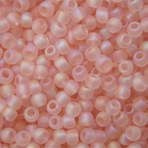 10 gramm TOHO Round Rocailles Seed Beads Japan 11/0 (2.2 mm) Transparent Rainbow Frosted Rosaline 169F von BIJOUX COMPONENTS