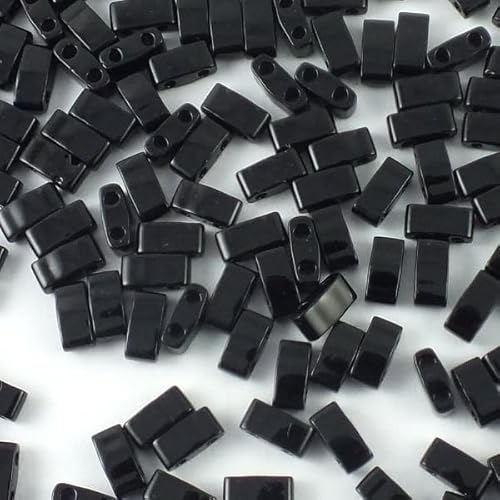 5 gramm Miyuki Half Tila Japaneese Glass Beads 2-hole 5 x 2.3 mm Opaque Jet 401 5 gramm Miyuki Half Tila Japaneese Glass Beads 2-hole 5 x 2.3 mm Opaque Jet 401 von BIJOUX COMPONENTS