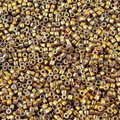 5 grams 11/0 (1.6 mm) Miyuki Delica, Metallic Luster Earth Batik (DB1010), size 1.6 mm, 5 g von BIJOUX COMPONENTS