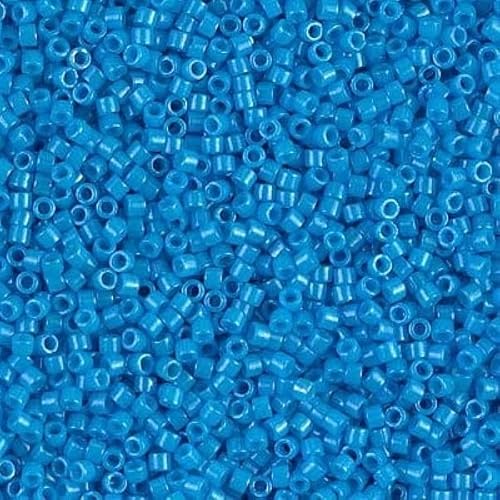 5g Miyuki Delica Samen Perlen gefärbt und undurchsichtiger Capriblau, 11/0 (1.6 mm) (Dyed Opaque Capri Blue) von BIJOUX COMPONENTS