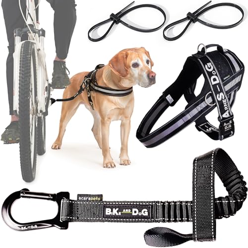 BIKE AND DOG - Hundeleine und Hundegeschirr für das Fahrrad, Geschirr mit 3 Ringen, Davon 2 seitlich, inkl. 2 speziellen Fahrradzaumzeugen. Patentiert. von BIKE AND DOG