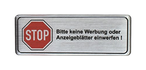 BIKE-label 3D Briefkasten Aufkleber Alu gebürstet Bitte keine Werbung einwerfen 401203 BIKE-label 3D Briefkasten Aufkleber Alu gebürstet Bitte keine Werbung einwerfen 401203 von BIKE-label