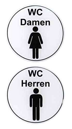 BIKE-label 3D Klo Toiletten Aufkleber Hinweisschild WC Damen Herren Toilette 70 x 70 mm 900014-VA von BIKE-label