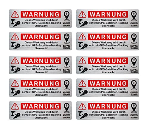 BIKE-label Alarm Aufkleber Werkzeug Baumaschinen edle Anti Diebstahl GPS Sticker X900281VA von BIKE-label