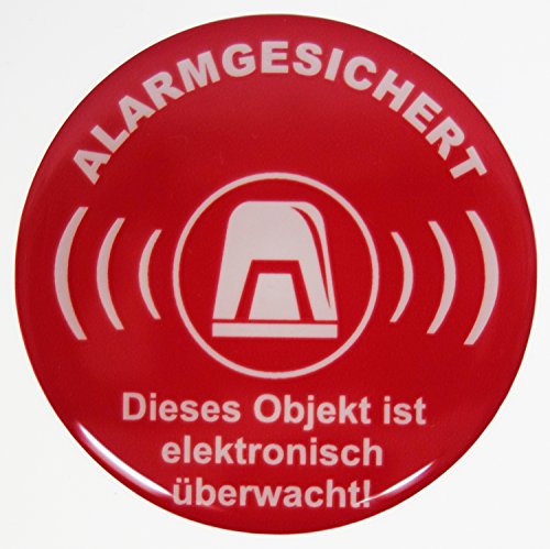BIKE-label Alarmgesichert 3D Aufkleber 50 mm Diebstahlschutz Überwachung X900023VA von BIKE-label