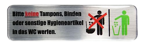 BIKE-label Aufkleber Keine Tampons Binden Hygieneartikel ins WC werfen Toilettenschild X900297VE von BIKE-label