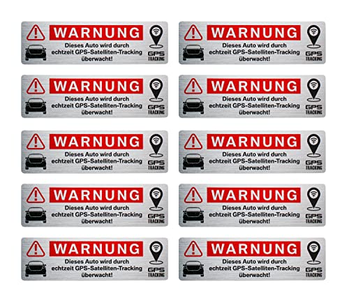 BIKE-label GPS Anti Diebstahl edle Aufkleber Sticker 10 Stück Alarm für Auto Kfz Fahrzeug X900279VA von BIKE-label