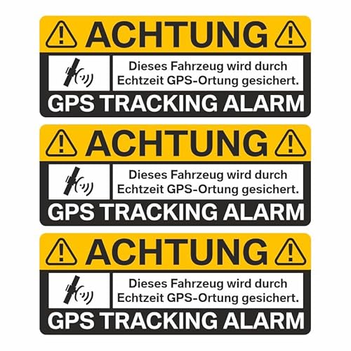 BIKE-label GPS Tracking Auto Aufkleber Alarm Anti Diebstahl Fenster Sticker innenklebend deutsch 3 Stück X900284 von BIKE-label