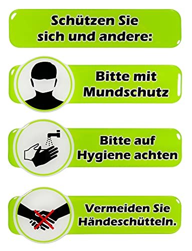 BIKE-label Schild 3D Aufkleber 158 x 53-158 x 36 mm 4 Stück Hygiene 900184VA von BIKE-label