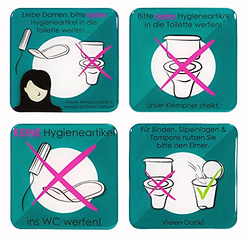 BIKE-label Schild 3D Klo Toiletten Aufkleber 80 x 80 mm 4er Set keine Hygieneartikel ins WC 900221VE BIKE-label Schild 3D Klo Toiletten Aufkleber 80 x 80 mm 4er Set keine Hygieneartikel ins WC 900221VE von BIKE-label
