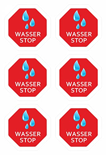 BIKE-label Wasser sparen Aufkleber Wasser Stop Spülstop für Toilette Hinweisschild Kosten senken X900254 von BIKE-label