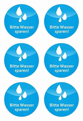 BIKE-label Wasser sparen Aufkleber Wasserhahn zu drehen Hinweisschild für Mitarbeiter X900256 von BIKE-label