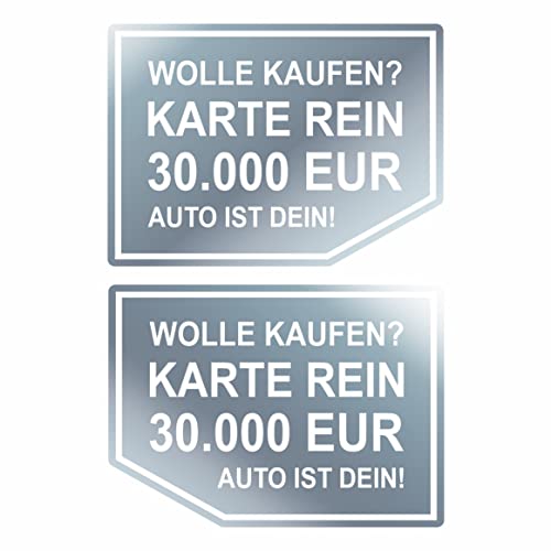 BIKE-label Wolle kaufen? 30.000 EUR Nix Karte Keine Werbung Auto Aufkleber für innen X900287 von BIKE-label