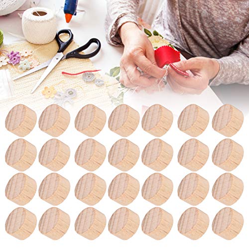 BIKING Unfertige Holzspäne, Buche unvollendete Holzscheibe DIY Handwerk Runde Holzscheiben Chip Zubehör 100 Stück x 3 Beutel(1cm) von BIKING